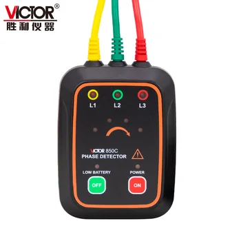 VICTOR 850C Non-Kontakt Tri Sled fáz Detektor 1000V AC 300mVA Opatrenie Negatívne/Pozitívne Fázy Tester