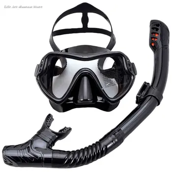 Profesionálne Potápanie Masky Šnorchlovanie Nastaviť Dospelých Silikónové Sukne Anti-Fog Okuliare Okuliare Bazén Zariadenia