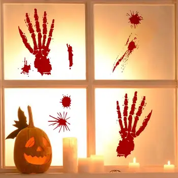 Krvácať, Auto Nálepky Každodenné Auto Nálepky Strašidelné Halloween Okno, Auto Nálepky Jedinečný Handprint Stopu Vzory pre Vnútorné