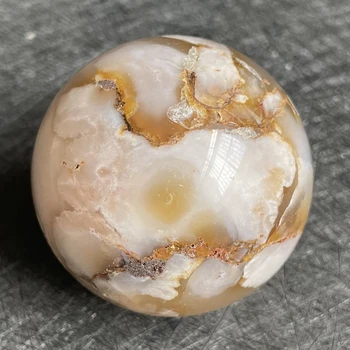 160g Prírodné Crystal Ball Sakura Achát Oblasti Rock Dekorácie Drsné Polished Quartz Stone Uzdravenie