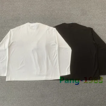 Black White Cole Buxton Dlhý Rukáv T-shirt Muži Ženy 1:1 Vysokej Kvality Minimalistický Výšivky Logo T Shirt Pevné Základné Top Čaj
