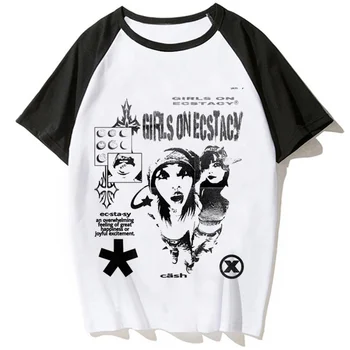 Y2k t-shirts ženy letné tričko žena streetwear oblečenie