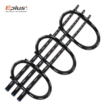 EPLUS 3 Vrstvy Polyester, Silikónové Hadice, Rovné 1 Meter Motor Auta Univerzálny Vysoká Teplota, Silica Gel Trubice Black Multi Veľkosť