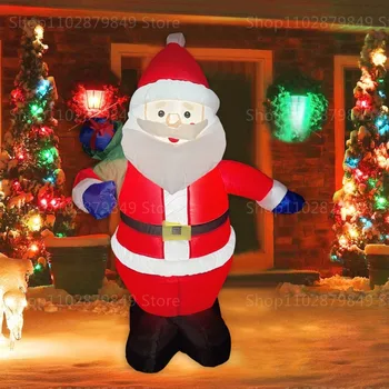 1.2-2,4 m Rotujúce Svetlo Nafukovacie Hračky, Vianočné Výzdoba Snehuliak Tučniaky Farebné LED Svietiace Hračky Vonkajšie Strany Vianočné Decorati