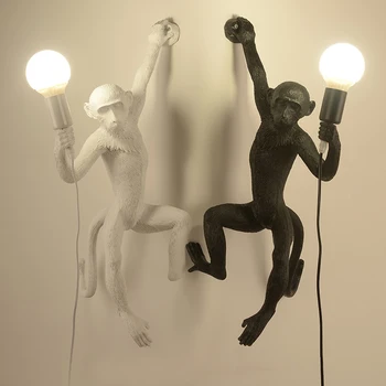 Nordic LED LOFT Opice Prívesok Svetlo Živice Simian Prívesok Lampa pre život Salón Štúdia Miestnosti, Chodby, Svetlá Domov Výzdoba Interiéru