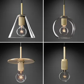 Vintage Moderné LED Prívesok Svetlo Reštaurácia, Bar Závesné Osvetlenie Luxusné Nordic Retro Tvorivé Spálňa Posteli Zlato Dekor Lampa