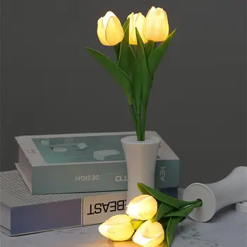 Mäkké Nie Bolí Oči Tulipán Nočné Svetlo Kreatívny Darček Mini Nočné Svetlo V Rodine Dekorácie Simulácia Kvet Stolné Lampy