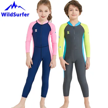 Detský Potápačský Oblek Dievča celotelové Plavky Chlapci Dlhý Rukáv Jeden Kus Medúzy Deti Wetsuits na Kúpanie W121