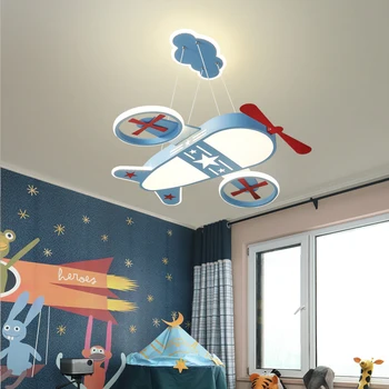 Lietadlo Detí Obývacia Izba Stropné Svietidlá Chlapec Jednoduché, Moderné, Kreatívne Cartoon Ochrana Očí Dievča, Detská Izba Spálňa Lampa
