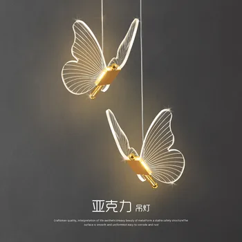 Motýľ Model LNordic Prívesok Svetlá Stropné Svetlá pre Obývacia Izba LED Lampa pre Spálne Bar Nezávislá Luxusné Stropné svietidlo