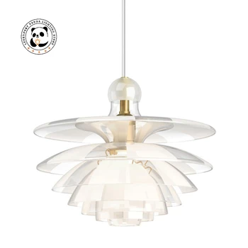 Taliansky Dizajnéri Pinecone Prívesok Svetlo LED Tvorivé Transparentné Tienidlo Jedáleň Prívesok Lampa Reštaurácia Dekor Luster