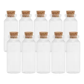 Malé Sklenené Fľaše S Korku 10 Ks Malých Sklenených Nádob Správu Sklenené Fľaše 5ml Jasné, Dekoratívne Želanie Fľaše Pre DIY Umelecké Remeslá