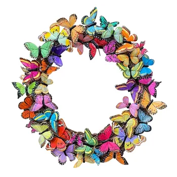 Krásne Motýle Na Jar Dvere Dekor Záhradný Dekoratívny Veniec Motýle