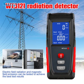 WT3121 RZ EMF Meter Žiarenia Detektor Tester Nabíjateľná Prenosné Počítadlo Mobilný Počítač Emisií Elektromagnetického Poľa Test