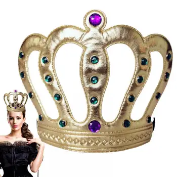 King Gold Crown Kráľovnej Kráľ Narodeniny Koruny netkanej Textílie Koruny Festival Deti Foto Rekvizity Dovolenku