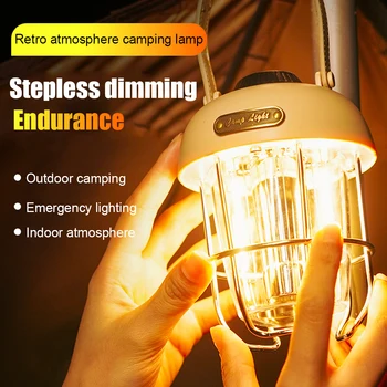 LED Camping Typ Svietidla-C, USB Nabíjanie, Vodotesná Prenosné Kempingové Svietidlo 2000mAh 270lm 3 Režimy pre pešiu Turistiku Dvore