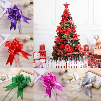 Nový Rok 2024 DIY Vianočné Darčekové Balenie Bowknot Vytiahnite pás s nástrojmi 1/10Pcs/Veľa Navidad 2023 Vianočný Strom Prívesok Dekorácie pre Domov Noel