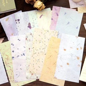 24 Listy Textúrou Rozdrvený Kvet Séria Pozadí Dekoratívne Papier na Scrapbooking Príručka DIY Memo Pad Papiernictvo Dodávky