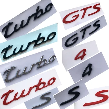 Model auta, Znak Príslušenstvo vhodné pre Panamera Cayenne Cayman Carrera Boxster 918 718 Macan GTS Turbo 4 Samolepky S Logom