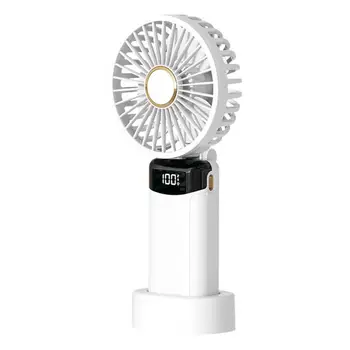 Malé Vreckové Ventilátor Mini Malé Vreckové Ventilátor Pre Letné Smart Digitálny Displej O 180 Stupňov Skladacie Lete Dodáva S Ozdobná Šnúrka Na Uniforme Pre