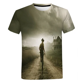 TV Show The Walking Dead 3D Tlač T-Shirt Harajuku Hip Hop T-Shirt Topy Mužov a Žien O-Neck Fashion Nadrozmerné Topy