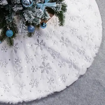 Prispôsobiteľné Diy Vianočný Stromček Sukne Šumivé Snowflake Vianočný Stromček Sukne Diy Zimné Dekorácie s Luxusnou Pokutu