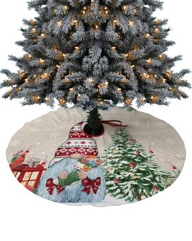 Vianočné Poinsettia Gnome Vianočný Stromček Sukne Vianočné Dekorácie pre Domov Dodávky Kolo Vianočný Stromček Sukne Krytom