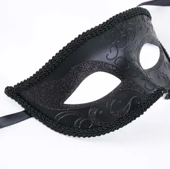 50PCS Mužov Maškaráda Maska Starožitný Vzhľad Eyemask pre Benátskej Strany Halloween Kostým Loptu Dekorácie Black White Silver Gold