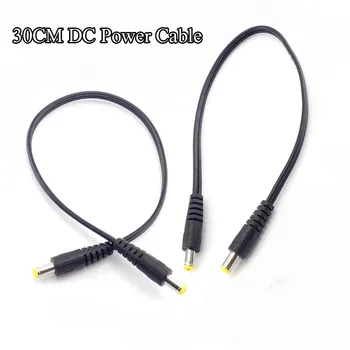 30 cm 5,5 mm DC Samec Samec Predlžovacie Káble Kábel Napájací Adaptér 5.5 x 2.1 mm Konektor AV DVR Audio RCA konektor L19