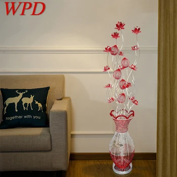 WPD Moderné Podlahy Lampa Módne Iiving Izba Spálňa Svadobné Červená Hliníkový Drôt LED Originality Dekoratívne Stáleho Svetla