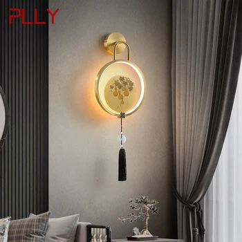 PLLY Mosadz Nástenné Svietidlo LED Moderné Luxusné Sconce Lnterior Dekorácie v Domácnosti Spálňa Posteli Obývacia Izba Chodba Osvetlenie