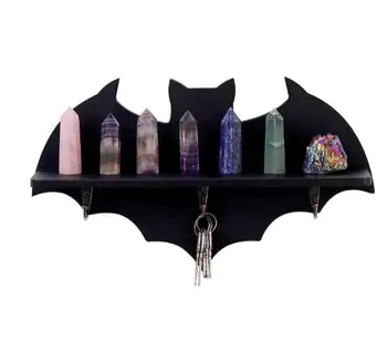 Halloween Drevené Bat Domáce Dekorácie Prívesok Crystal Polica Prívesok Bat Crystal Pult, Klimatizácia, Stojan Na Sušenie
