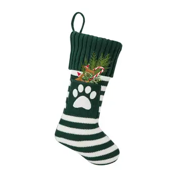 Vianočné Pletené Ponožky Slávnostné Snowflake Dizajn Pletené Ponožky pre Vianočný Stromček Krb Jedinečné Dekorácie pre Krby
