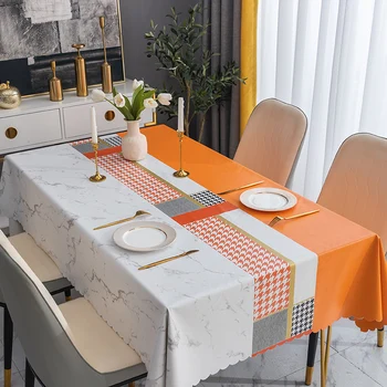 Kožené obrus, vode, oleju a obarenie odolný stôl mat, jedálenský stôl handričkou, obdĺžnikový konferenčný stolík