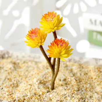 Simulácia Kvet Realistické Kvetinový Aranžmán Umelé trojhlavý Kvet Bonsai Príslušenstvo pre Záhradné Dekorácie