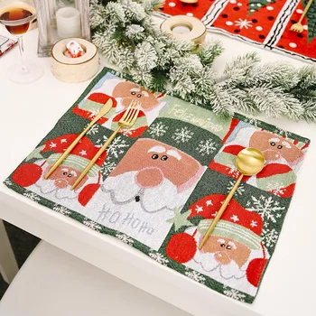 Horúci Vianočný Obrus Santa Claus Elk Navidad 2023 VIANOCE Kuchynský Stôl Kryt 2024 Nový Rok Dekorácie pre Domov Party Decor