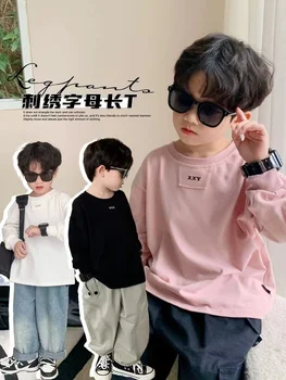 Detské Klesnutie Tričko Detí Patria Chlapci Dlhým Rukávom T-Shirt Japonský Chlapci Voľné Telo Tričko Topy