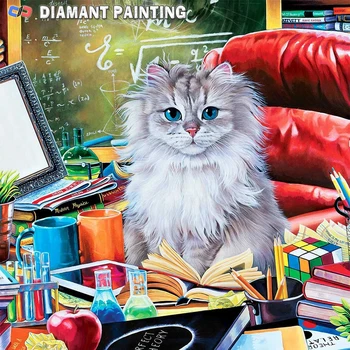 5D Diamond Výšivky Mačka Obraz Kamienkami Diamond Maľby Zvierat, Nový Príchod Mozaiky Cross Stitch Ručné Darček Wall Art