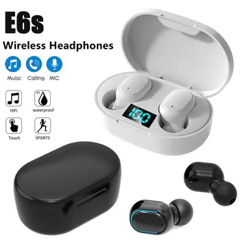 TWS E6S Bezdrôtové Slúchadlá 5.0 Bluetooth Slúchadlá Hi-Fi Slúchadlá Športové Mini Slúchadlá s Mikrofónom Slúchadlá
