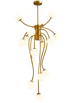 Schodisko Luster Moderné, Jednoduché a Ľahké Luxusné Prázdne Lampa v Obývacej Izbe Tvorivé Osobnosti Skok Vrstva Magic Villa Bean